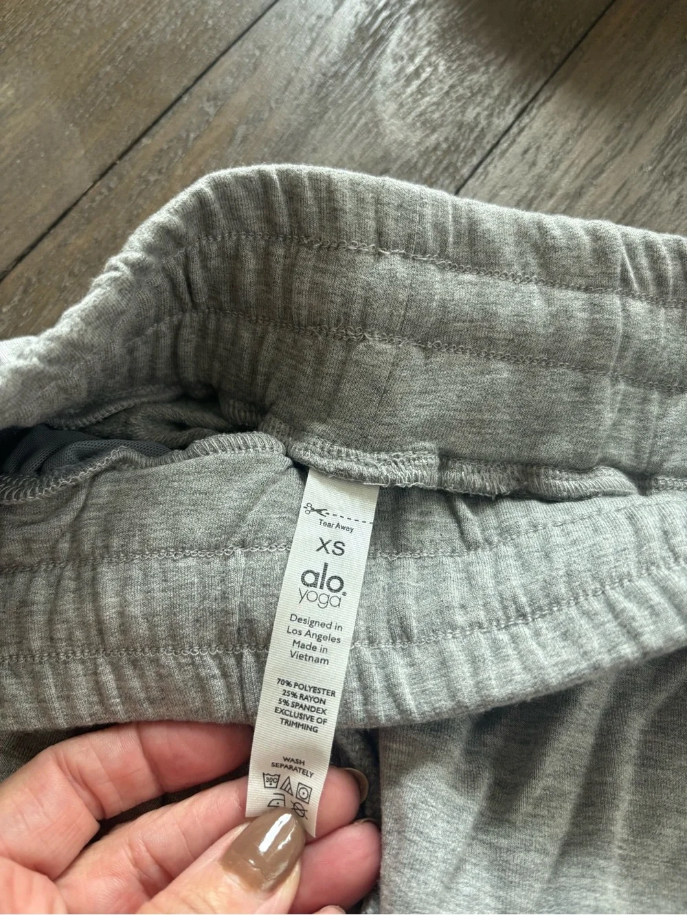 New ALO Yoga Light Gray Lounge Shorts